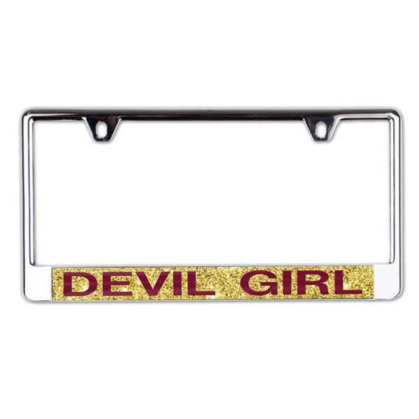 Wholesale-Arizona State Sun Devils GLITTER BACKGROUND Lic Plt Frame B/O Metallic