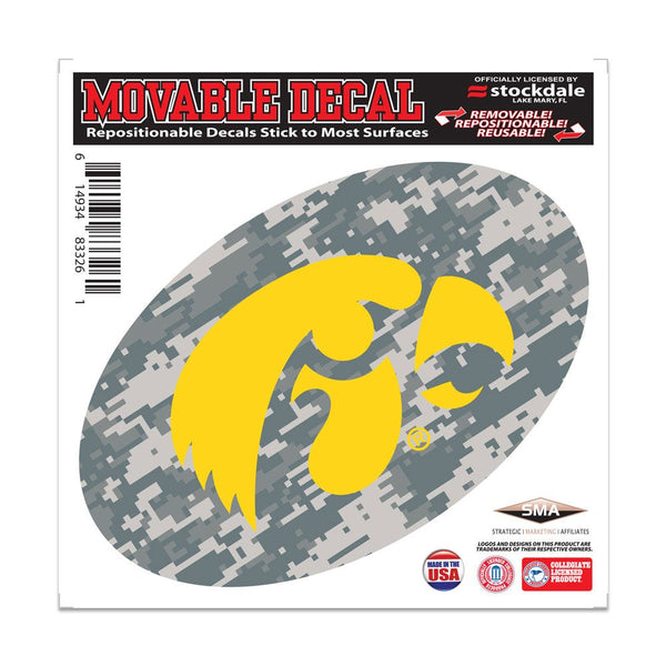 Iowa Hawkeyes CAMO All Surface Decal 6" x 6"