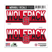 Wholesale-NC State Wolfpack COLOR DUO All Surface Decal 6" x 6"