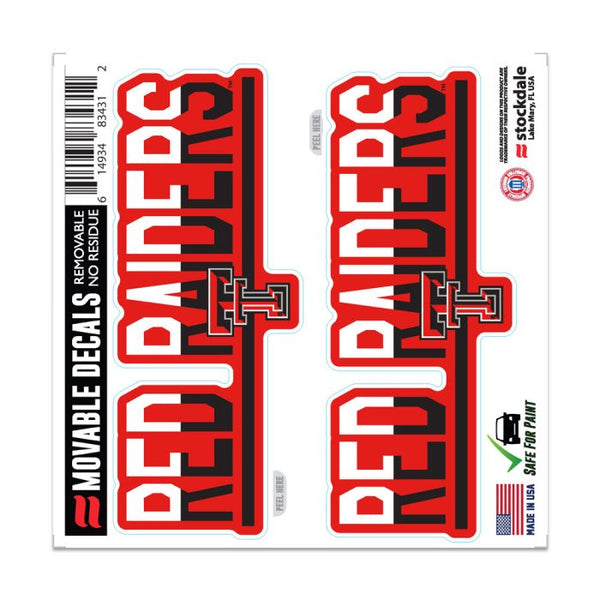 Wholesale-Texas Tech Red Raiders COLOR DUO All Surface Decal 6" x 6"