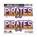 Wholesale-East Carolina Pirates COLOR DUO All Surface Decal 6" x 6"