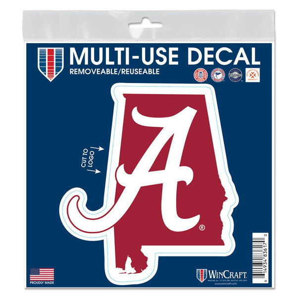 Alabama Crimson Tide STATE All Surface Decal 6" x 6"