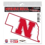 Wholesale-Nebraska Cornhuskers STATE All Surface Decal 6" x 6"