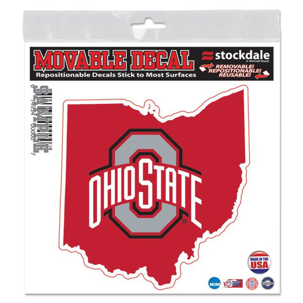 Wholesale-Ohio State Buckeyes STATE SHAPE All Surface Decal 6" x 6"