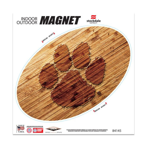 Wholesale-Clemson Tigers WOOD Outdoor Magnets 6" x 6"