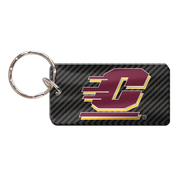 Wholesale-Central Michigan Chippewas CARBON Keychain Rectangle