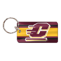 Wholesale-Central Michigan Chippewas STRIPES Keychain Rectangle