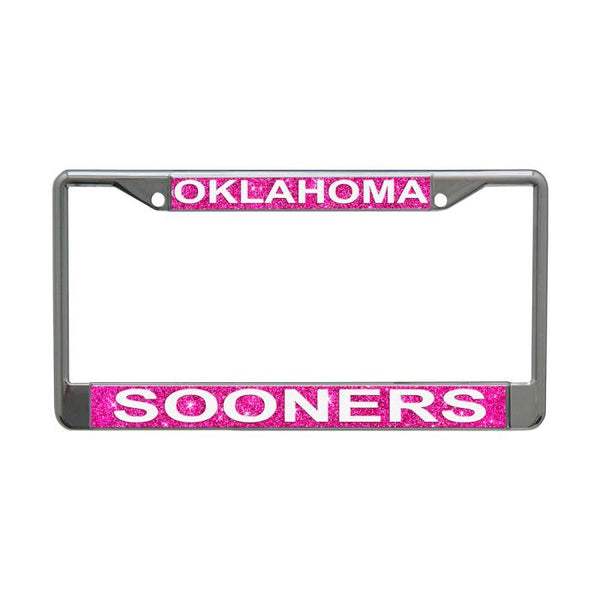 Wholesale-Oklahoma Sooners Lic Plt Frame S/L Printed