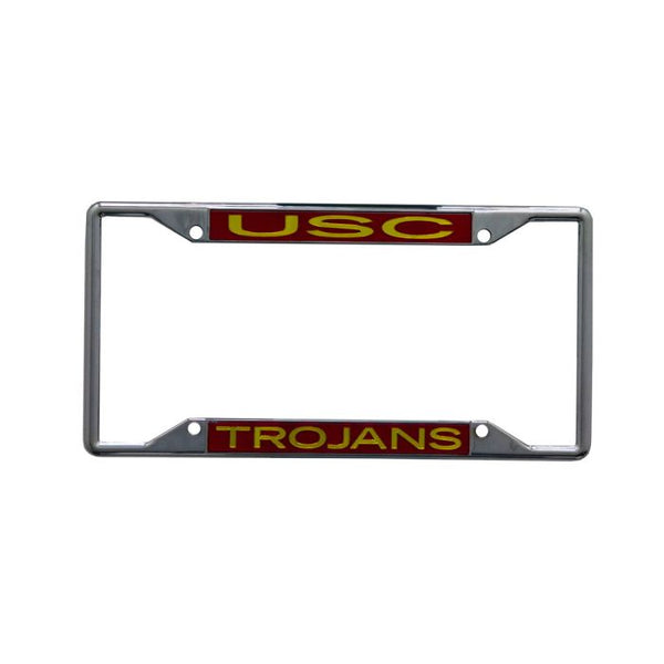 Wholesale-USC Trojans Lic Plt Frame S/S Printed