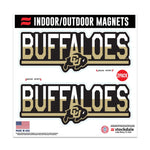 Wholesale-Colorado Buffaloes COLOR DUO Outdoor Magnets 6" x 6"