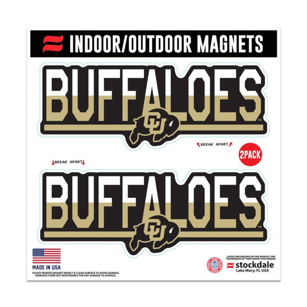 Wholesale-Colorado Buffaloes COLOR DUO Outdoor Magnets 6" x 6"