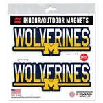 Michigan Wolverines COLOR DUO Outdoor Magnets 6" x 6"