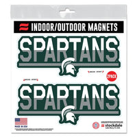 Wholesale-Michigan State Spartans COLOR DUO Outdoor Magnets 6" x 6"