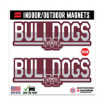 Wholesale-Mississippi State Bulldogs COLOR DUO Outdoor Magnets 6" x 6"