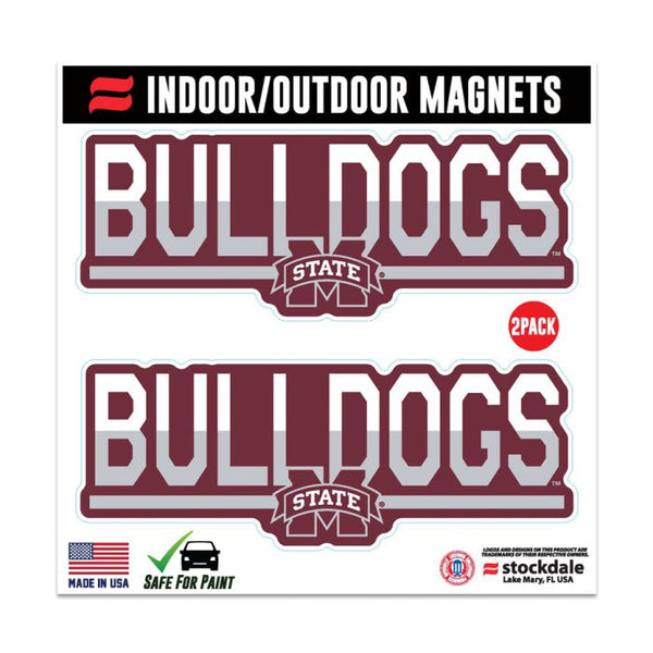 Wholesale-Mississippi State Bulldogs COLOR DUO Outdoor Magnets 6" x 6"