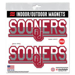 Wholesale-Oklahoma Sooners COLOR DUO Outdoor Magnets 6" x 6"