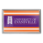 Wholesale-Evansville Purple Aces STRIPES Chrome Metal Domed Emblem