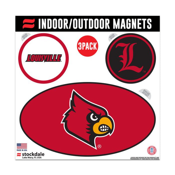 Wholesale-Louisville Cardinals Outdoor Magnets 6" x 6"