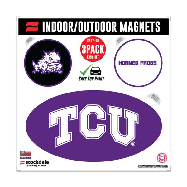 Wholesale-TCU Horned Frogs Outdoor Magnets 6" x 6"