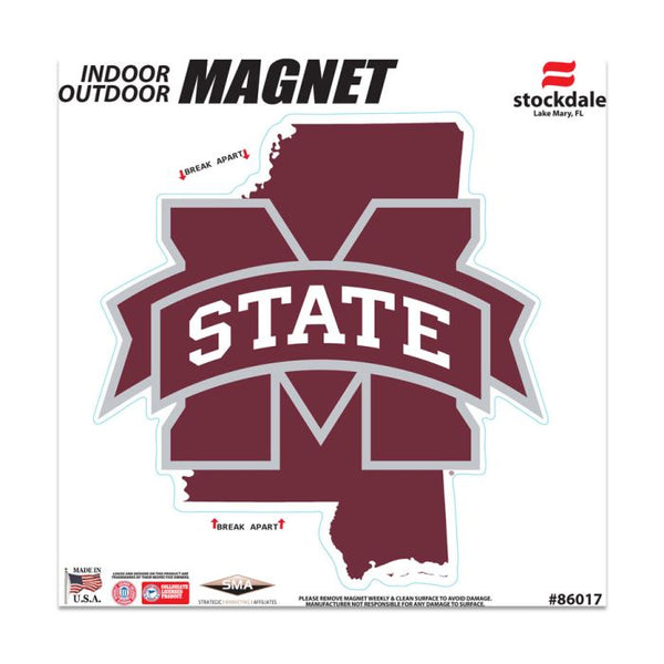 Wholesale-Mississippi State Bulldogs STATE Outdoor Magnets 6" x 6"