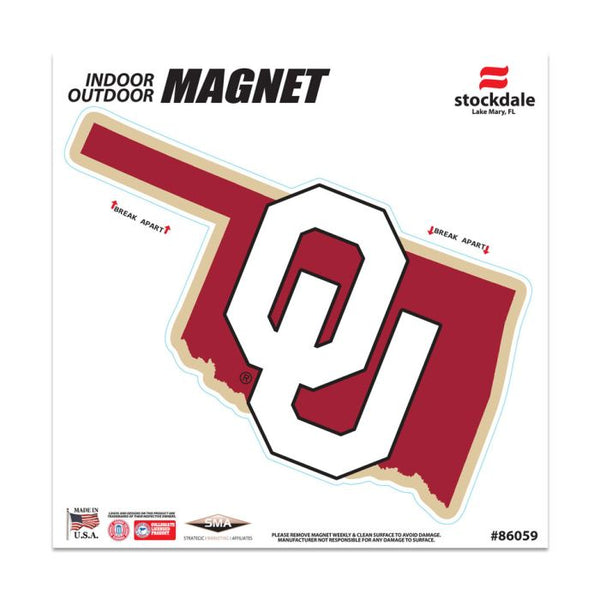 Wholesale-Oklahoma Sooners Outdoor Magnets 6" x 6"