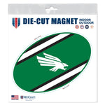 North Texas Mean Green STRIPES Outdoor Magnets 6" x 6"