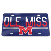 Wholesale-Ole Miss Rebels COLOR DUO Specialty Acrylic License Plate