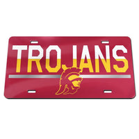 Wholesale-USC Trojans COLOR DUO Specialty Acrylic License Plate