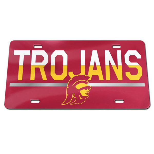 Wholesale-USC Trojans COLOR DUO Specialty Acrylic License Plate