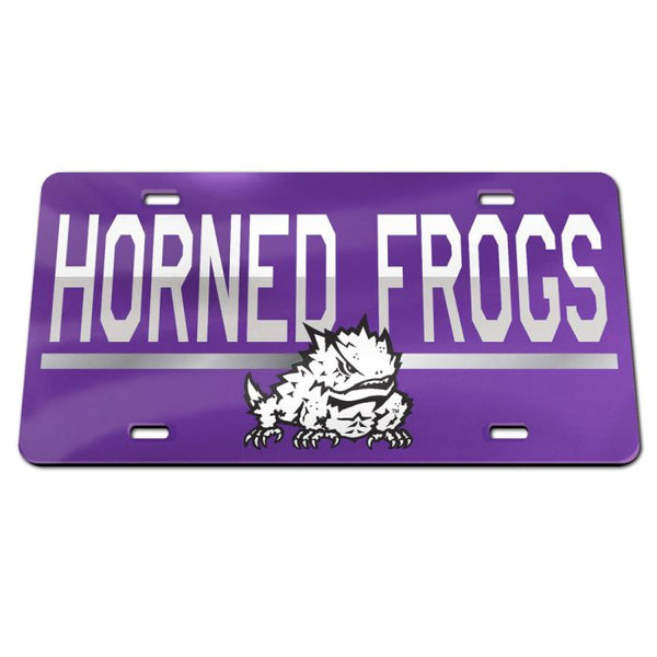 Wholesale-TCU Horned Frogs COLOR DUO Specialty Acrylic License Plate