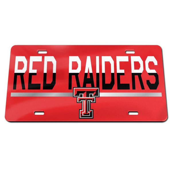 Wholesale-Texas Tech Red Raiders COLOR DUO Specialty Acrylic License Plate