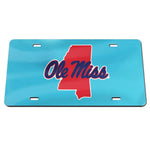 Wholesale-Ole Miss Rebels STATE Specialty Acrylic License Plate