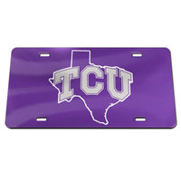 Wholesale-TCU Horned Frogs STATE Specialty Acrylic License Plate