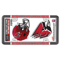 Wholesale-Ball State Cardinals License Plate Thin Frame - Plastic w/Decal