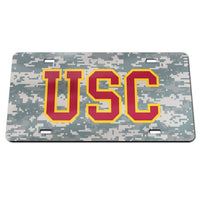 Wholesale-USC Trojans CAMO Specialty Acrylic License Plate