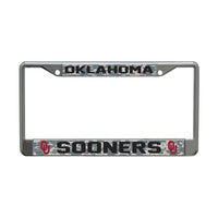 Wholesale-Oklahoma Sooners Lic Plt Frame S/L Printed