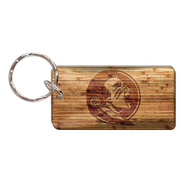 Wholesale-Florida State Seminoles WOOD Keychain Rectangle