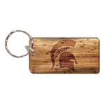 Wholesale-Michigan State Spartans WOOD Keychain Rectangle