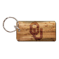 Wholesale-Oklahoma Sooners WOOD Keychain Rectangle