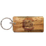South Carolina Gamecocks Wood Keychain Rectangle