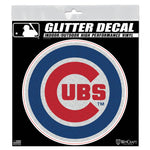 Chicago Cubs Decal Glitter 6" x 6"