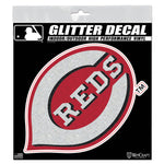 Cincinnati Reds Decal Glitter 6" x 6"