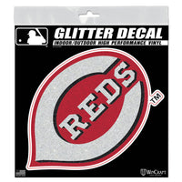 Cincinnati Reds Decal Glitter 6" x 6"