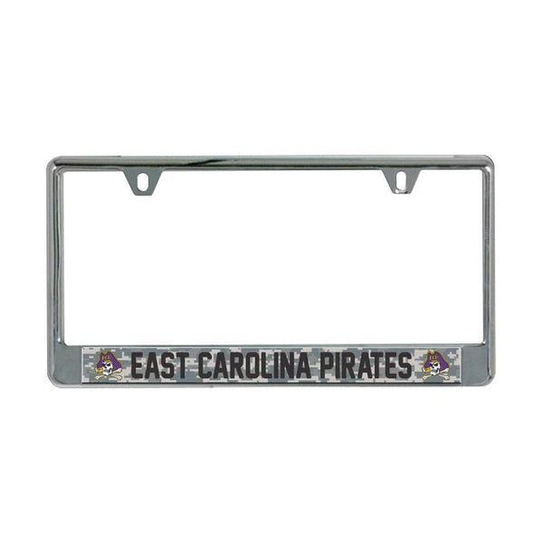 Wholesale-East Carolina Pirates CAMO Lic Plate Frame B/O Printed