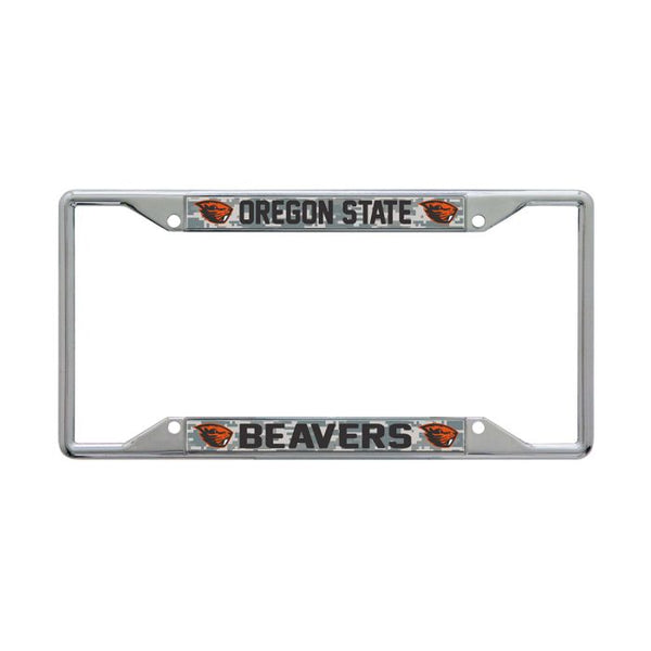 Wholesale-Oregon State Beavers CAMO Lic Plt Frame S/S Printed