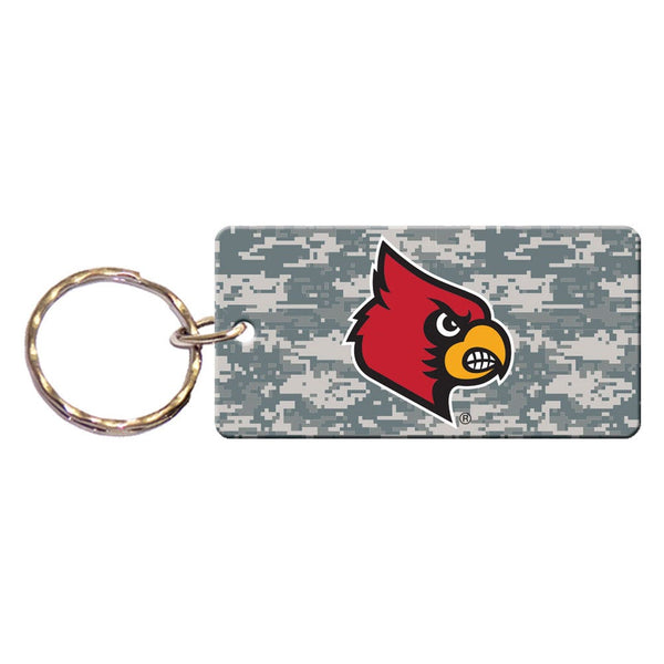 Louisville Cardinals CAMO Keychain Rectangle