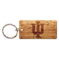 Indiana Hoosiers WOOD Keychain Rectangle