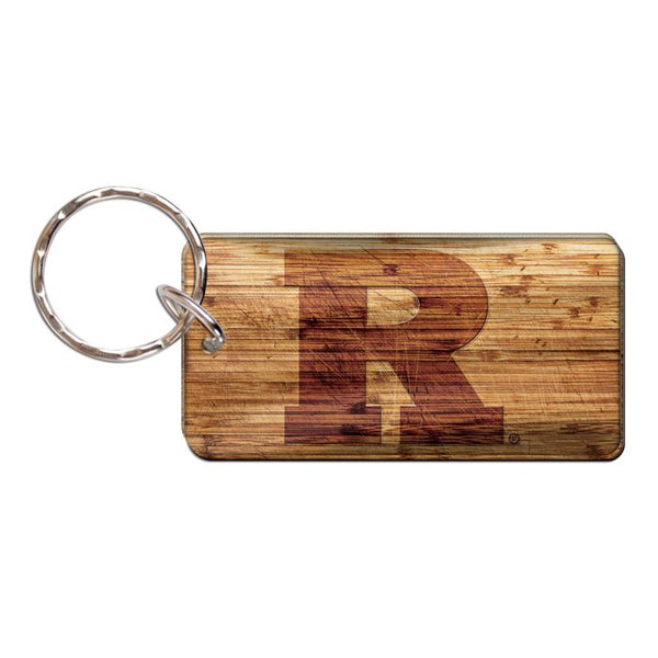 Wholesale-Rutgers Scarlet Knights WOOD Keychain Rectangle