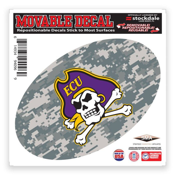 Wholesale-East Carolina Pirates CAMO All Surface Decal 6" x 6"