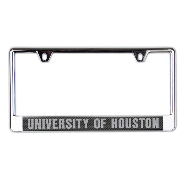 Wholesale-Houston Cougars CARBON Lic Plate Frame B/O Printed